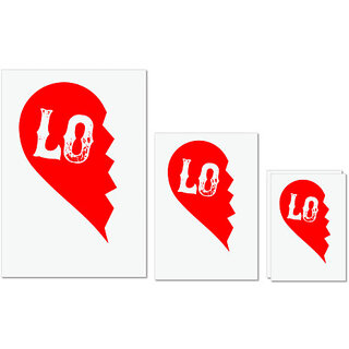 UDNAG Untearable Waterproof Stickers 155GSM 'Couple | love,' A4 x 1pc, A5 x 1pc & A6 x 2pc UDNAG Untearable Waterproof Stickers 155GSM 'Couple | love,' A4 x 1pc, A5 x 1pc & A6 x 2pc