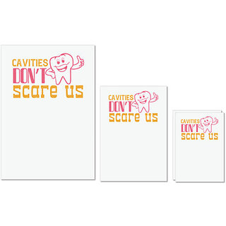 UDNAG Untearable Waterproof Stickers 155GSM 'Dentist | Cavities dont scare us!' A4 x 1pc, A5 x 1pc & A6 x 2pc UDNAG Untearable Waterproof Stickers 155GSM 'Dentist | Cavities dont scare us!' A4 x 1pc, A5 x 1pc & A6 x 2pc