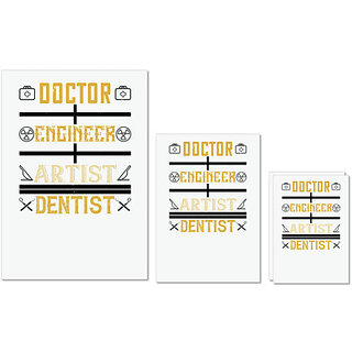 UDNAG Untearable Waterproof Stickers 155GSM 'Dentist | doctor engineer artist dentist' A4 x 1pc, A5 x 1pc & A6 x 2pc UDNAG Untearable Waterproof Stickers 155GSM 'Dentist | doctor engineer artist dentist' A4 x 1pc, A5 x 1pc & A6 x 2pc