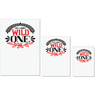                       UDNAG Untearable Waterproof Stickers 155GSM 'Couple | wild one' A4 x 1pc, A5 x 1pc & A6 x 2pc                                              