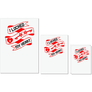                       UDNAG Untearable Waterproof Stickers 155GSM 'Couple | i looked my heart' A4 x 1pc, A5 x 1pc & A6 x 2pc                                              