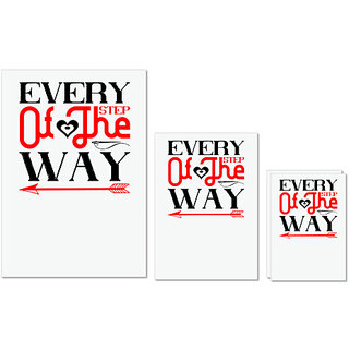                       UDNAG Untearable Waterproof Stickers 155GSM 'Couple | every step of the way' A4 x 1pc, A5 x 1pc & A6 x 2pc                                              