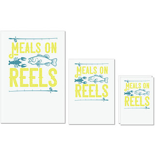 UDNAG Untearable Waterproof Stickers 155GSM 'Fishing | Meals on reels' A4 x 1pc, A5 x 1pc & A6 x 2pc UDNAG Untearable Waterproof Stickers 155GSM 'Fishing | Meals on reels' A4 x 1pc, A5 x 1pc & A6 x 2pc