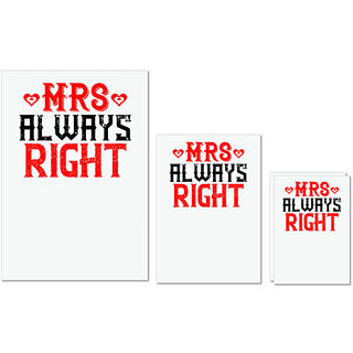UDNAG Untearable Waterproof Stickers 155GSM 'Couple | Mr always right' A4 x 1pc, A5 x 1pc & A6 x 2pc UDNAG Untearable Waterproof Stickers 155GSM 'Couple | Mr always right' A4 x 1pc, A5 x 1pc & A6 x 2pc