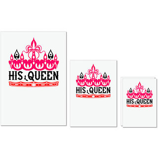 UDNAG Untearable Waterproof Stickers 155GSM 'Couple | his Queen' A4 x 1pc, A5 x 1pc & A6 x 2pc UDNAG Untearable Waterproof Stickers 155GSM 'Couple | his Queen' A4 x 1pc, A5 x 1pc & A6 x 2pc