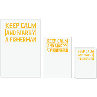 UDNAG Untearable Waterproof Stickers 155GSM 'Couple | Keep Calm and Marry a Fisherman' A4 x 1pc, A5 x 1pc & A6 x 2pc UDNAG Untearable Waterproof Stickers 155GSM 'Couple | Keep Calm and Marry a Fisherman' A4 x 1pc, A5 x 1pc & A6 x 2pc