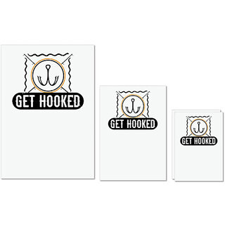 UDNAG Untearable Waterproof Stickers 155GSM 'Fishing | hooked' A4 x 1pc, A5 x 1pc & A6 x 2pc UDNAG Untearable Waterproof Stickers 155GSM 'Fishing | hooked' A4 x 1pc, A5 x 1pc & A6 x 2pc