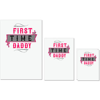                       UDNAG Untearable Waterproof Stickers 155GSM 'Couple | first time daddy' A4 x 1pc, A5 x 1pc & A6 x 2pc                                              