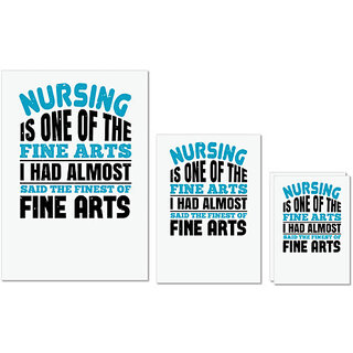 UDNAG Untearable Waterproof Stickers 155GSM 'Nurse | nursing is one of the fine arts' A4 x 1pc, A5 x 1pc & A6 x 2pc UDNAG Untearable Waterproof Stickers 155GSM 'Nurse | nursing is one of the fine arts' A4 x 1pc, A5 x 1pc & A6 x 2pc