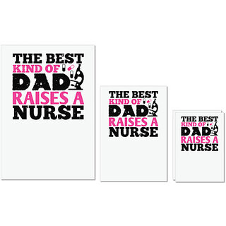                       UDNAG Untearable Waterproof Stickers 155GSM 'Nurse | the best kind of raises a nurse' A4 x 1pc, A5 x 1pc & A6 x 2pc                                              