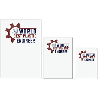                       UDNAG Untearable Waterproof Stickers 155GSM 'Engineer | world best plastic engineer' A4 x 1pc, A5 x 1pc & A6 x 2pc                                              