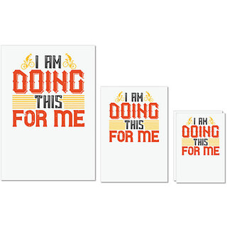                       UDNAG Untearable Waterproof Stickers 155GSM 'Cycling | i am doing this for me' A4 x 1pc, A5 x 1pc & A6 x 2pc                                              