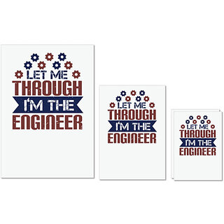 UDNAG Untearable Waterproof Stickers 155GSM 'Engineer | let me through I'm the engineer' A4 x 1pc, A5 x 1pc & A6 x 2pc UDNAG Untearable Waterproof Stickers 155GSM 'Engineer | let me through I'm the engineer' A4 x 1pc, A5 x 1pc & A6 x 2pc