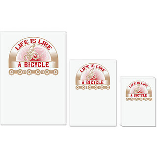 UDNAG Untearable Waterproof Stickers 155GSM 'Cycling | Life is like riding a bicycle' A4 x 1pc, A5 x 1pc & A6 x 2pc UDNAG Untearable Waterproof Stickers 155GSM 'Cycling | Life is like riding a bicycle' A4 x 1pc, A5 x 1pc & A6 x 2pc