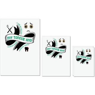 UDNAG Untearable Waterproof Stickers 155GSM 'Dentist | I am as old as my tongue and' A4 x 1pc, A5 x 1pc & A6 x 2pc UDNAG Untearable Waterproof Stickers 155GSM 'Dentist | I am as old as my tongue and' A4 x 1pc, A5 x 1pc & A6 x 2pc