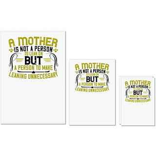                       UDNAG Untearable Waterproof Stickers 155GSM 'Mother | A mother is not a person to lean on' A4 x 1pc, A5 x 1pc & A6 x 2pc                                              