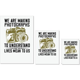 UDNAG Untearable Waterproof Stickers 155GSM 'Cameraman | WE ARE MAKING PHOTOGRAPHS' A4 x 1pc, A5 x 1pc & A6 x 2pc UDNAG Untearable Waterproof Stickers 155GSM 'Cameraman | WE ARE MAKING PHOTOGRAPHS' A4 x 1pc, A5 x 1pc & A6 x 2pc