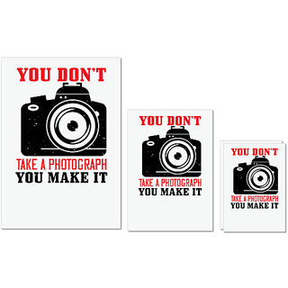 UDNAG Untearable Waterproof Stickers 155GSM 'Cameraman | YOU DON'T TAKE A PHOTOGRAPH' A4 x 1pc, A5 x 1pc & A6 x 2pc UDNAG Untearable Waterproof Stickers 155GSM 'Cameraman | YOU DON'T TAKE A PHOTOGRAPH' A4 x 1pc, A5 x 1pc & A6 x 2pc