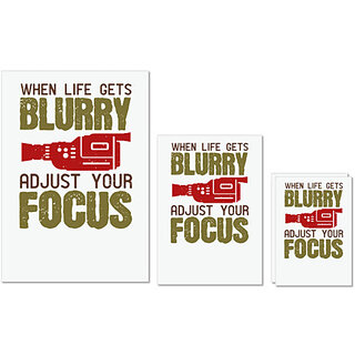                       UDNAG Untearable Waterproof Stickers 155GSM 'Cameraman | WHEN LIFE GETS BLURRY' A4 x 1pc, A5 x 1pc & A6 x 2pc                                              