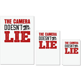                       UDNAG Untearable Waterproof Stickers 155GSM 'Cameraman | THE CAMERA DOESN'T LIE 2' A4 x 1pc, A5 x 1pc & A6 x 2pc                                              