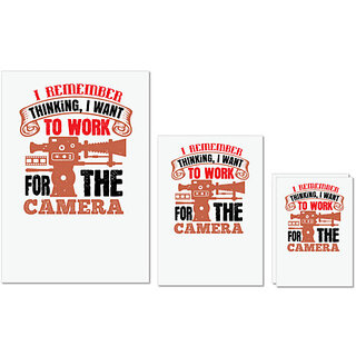                       UDNAG Untearable Waterproof Stickers 155GSM 'Cameraman | I REMEMBER THINKING I WANT' A4 x 1pc, A5 x 1pc & A6 x 2pc                                              