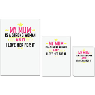UDNAG Untearable Waterproof Stickers 155GSM 'Mother | my mum is a strong woman' A4 x 1pc, A5 x 1pc & A6 x 2pc UDNAG Untearable Waterproof Stickers 155GSM 'Mother | my mum is a strong woman' A4 x 1pc, A5 x 1pc & A6 x 2pc