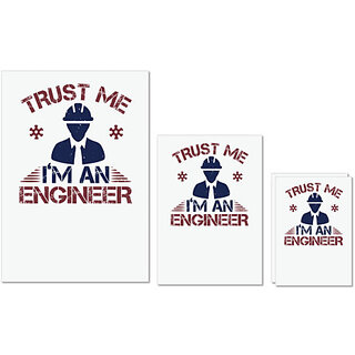 UDNAG Untearable Waterproof Stickers 155GSM 'Engineer | trust me I'm an engineer' A4 x 1pc, A5 x 1pc & A6 x 2pc UDNAG Untearable Waterproof Stickers 155GSM 'Engineer | trust me I'm an engineer' A4 x 1pc, A5 x 1pc & A6 x 2pc
