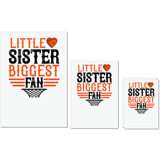                       UDNAG Untearable Waterproof Stickers 155GSM 'Sister | Little sister, biggest fan 2' A4 x 1pc, A5 x 1pc & A6 x 2pc                                              