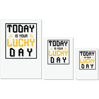 UDNAG Untearable Waterproof Stickers 155GSM 'Lucky Day | Today is your lucky day' A4 x 1pc, A5 x 1pc & A6 x 2pc UDNAG Untearable Waterproof Stickers 155GSM 'Lucky Day | Today is your lucky day' A4 x 1pc, A5 x 1pc & A6 x 2pc