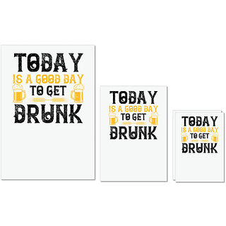 UDNAG Untearable Waterproof Stickers 155GSM 'Drunk | Today is a good day to get drunk' A4 x 1pc, A5 x 1pc & A6 x 2pc UDNAG Untearable Waterproof Stickers 155GSM 'Drunk | Today is a good day to get drunk' A4 x 1pc, A5 x 1pc & A6 x 2pc