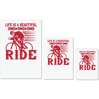 UDNAG Untearable Waterproof Stickers 155GSM 'Rider | life is a beautiful ride' A4 x 1pc, A5 x 1pc & A6 x 2pc UDNAG Untearable Waterproof Stickers 155GSM 'Rider | life is a beautiful ride' A4 x 1pc, A5 x 1pc & A6 x 2pc