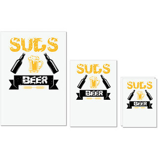 UDNAG Untearable Waterproof Stickers 155GSM 'Beer | SUDS BEER' A4 x 1pc, A5 x 1pc & A6 x 2pc UDNAG Untearable Waterproof Stickers 155GSM 'Beer | SUDS BEER' A4 x 1pc, A5 x 1pc & A6 x 2pc