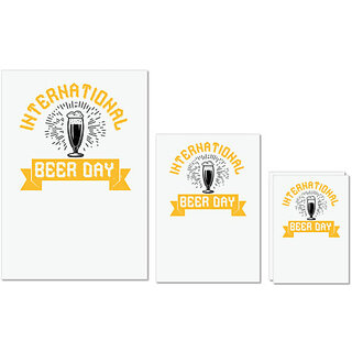                       UDNAG Untearable Waterproof Stickers 155GSM 'Beer | international beer day' A4 x 1pc, A5 x 1pc & A6 x 2pc                                              