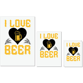 UDNAG Untearable Waterproof Stickers 155GSM 'Beer | I love beer' A4 x 1pc, A5 x 1pc & A6 x 2pc UDNAG Untearable Waterproof Stickers 155GSM 'Beer | I love beer' A4 x 1pc, A5 x 1pc & A6 x 2pc