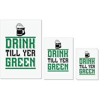 UDNAG Untearable Waterproof Stickers 155GSM 'Beer | Drink Till Yer Green' A4 x 1pc, A5 x 1pc & A6 x 2pc UDNAG Untearable Waterproof Stickers 155GSM 'Beer | Drink Till Yer Green' A4 x 1pc, A5 x 1pc & A6 x 2pc