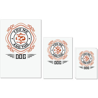                       UDNAG Untearable Waterproof Stickers 155GSM 'Dogs | You, Me And The Dogs_03' A4 x 1pc, A5 x 1pc & A6 x 2pc                                              