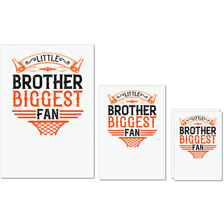                       UDNAG Untearable Waterproof Stickers 155GSM 'Brother | Little brother, biggest fan' A4 x 1pc, A5 x 1pc & A6 x 2pc                                              