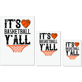 UDNAG Untearable Waterproof Stickers 155GSM 'Basketball | It's basketball y'all' A4 x 1pc, A5 x 1pc & A6 x 2pc UDNAG Untearable Waterproof Stickers 155GSM 'Basketball | It's basketball y'all' A4 x 1pc, A5 x 1pc & A6 x 2pc