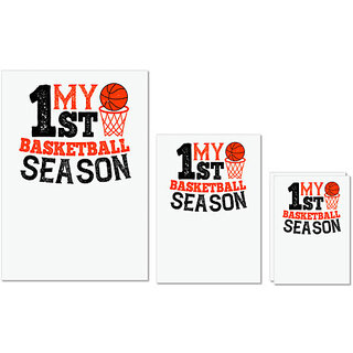 UDNAG Untearable Waterproof Stickers 155GSM 'Basketball | My 1st basketball season' A4 x 1pc, A5 x 1pc & A6 x 2pc UDNAG Untearable Waterproof Stickers 155GSM 'Basketball | My 1st basketball season' A4 x 1pc, A5 x 1pc & A6 x 2pc