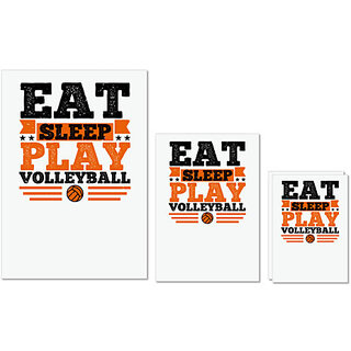 UDNAG Untearable Waterproof Stickers 155GSM 'Volleyball | Eat, sleep, play volleyball' A4 x 1pc, A5 x 1pc & A6 x 2pc UDNAG Untearable Waterproof Stickers 155GSM 'Volleyball | Eat, sleep, play volleyball' A4 x 1pc, A5 x 1pc & A6 x 2pc