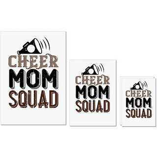                       UDNAG Untearable Waterproof Stickers 155GSM 'Mother | Cheer mo squad' A4 x 1pc, A5 x 1pc & A6 x 2pc                                              