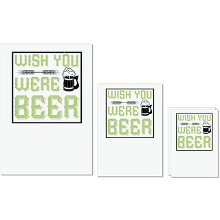 UDNAG Untearable Waterproof Stickers 155GSM 'Beer | WISH YOU WERE BEER' A4 x 1pc, A5 x 1pc & A6 x 2pc UDNAG Untearable Waterproof Stickers 155GSM 'Beer | WISH YOU WERE BEER' A4 x 1pc, A5 x 1pc & A6 x 2pc
