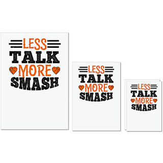                       UDNAG Untearable Waterproof Stickers 155GSM 'Basketball | Less talk, more smash' A4 x 1pc, A5 x 1pc & A6 x 2pc                                              