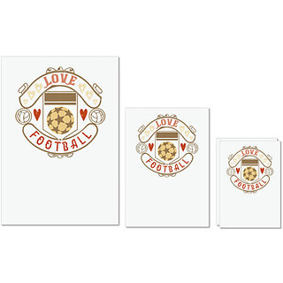UDNAG Untearable Waterproof Stickers 155GSM 'Football | love football 1' A4 x 1pc, A5 x 1pc & A6 x 2pc UDNAG Untearable Waterproof Stickers 155GSM 'Football | love football 1' A4 x 1pc, A5 x 1pc & A6 x 2pc