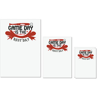 UDNAG Untearable Waterproof Stickers 155GSM 'Baseball | Game day is the best day 4' A4 x 1pc, A5 x 1pc & A6 x 2pc UDNAG Untearable Waterproof Stickers 155GSM 'Baseball | Game day is the best day 4' A4 x 1pc, A5 x 1pc & A6 x 2pc