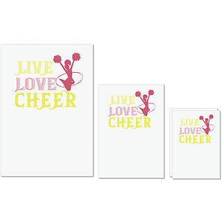 UDNAG Untearable Waterproof Stickers 155GSM 'Cheer | Live love cheer2' A4 x 1pc, A5 x 1pc & A6 x 2pc UDNAG Untearable Waterproof Stickers 155GSM 'Cheer | Live love cheer2' A4 x 1pc, A5 x 1pc & A6 x 2pc
