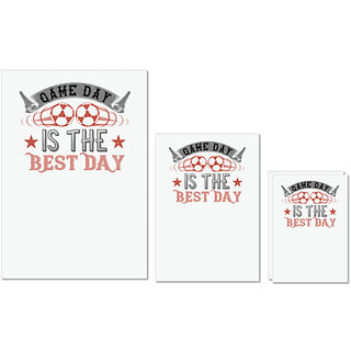 UDNAG Untearable Waterproof Stickers 155GSM 'Football | Game day is the best day 3' A4 x 1pc, A5 x 1pc & A6 x 2pc UDNAG Untearable Waterproof Stickers 155GSM 'Football | Game day is the best day 3' A4 x 1pc, A5 x 1pc & A6 x 2pc