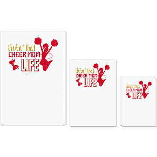 UDNAG Untearable Waterproof Stickers 155GSM 'Mother | Livin that cheer mom life 2' A4 x 1pc, A5 x 1pc & A6 x 2pc UDNAG Untearable Waterproof Stickers 155GSM 'Mother | Livin that cheer mom life 2' A4 x 1pc, A5 x 1pc & A6 x 2pc