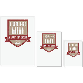 UDNAG Untearable Waterproof Stickers 155GSM 'Beer | I drink a lot of beer' A4 x 1pc, A5 x 1pc & A6 x 2pc UDNAG Untearable Waterproof Stickers 155GSM 'Beer | I drink a lot of beer' A4 x 1pc, A5 x 1pc & A6 x 2pc