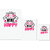 UDNAG Untearable Waterproof Stickers 155GSM 'Happy | you me wine happy' A4 x 1pc, A5 x 1pc & A6 x 2pc